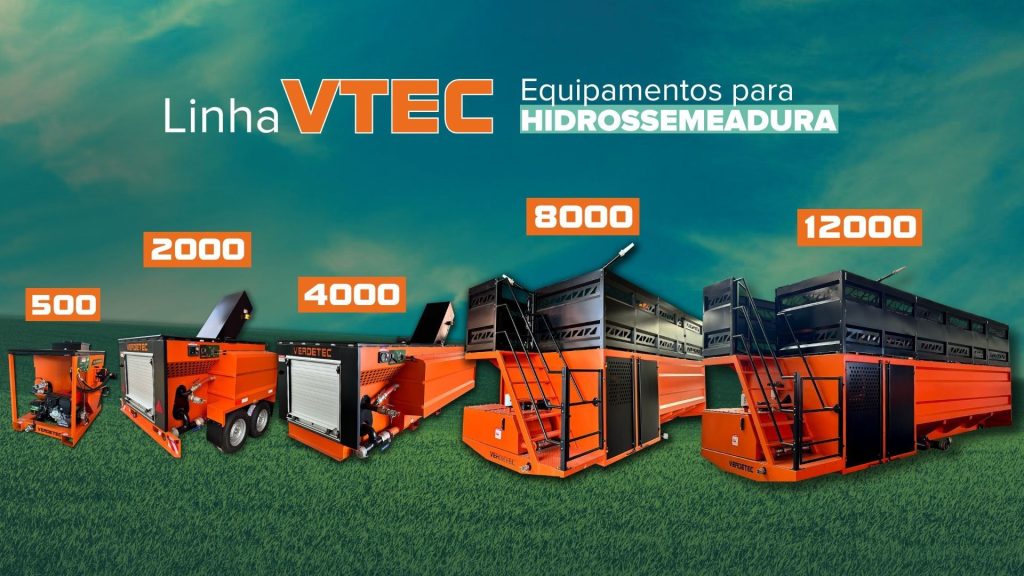 Linha de equipamentos para hidrossemeadura VTEC